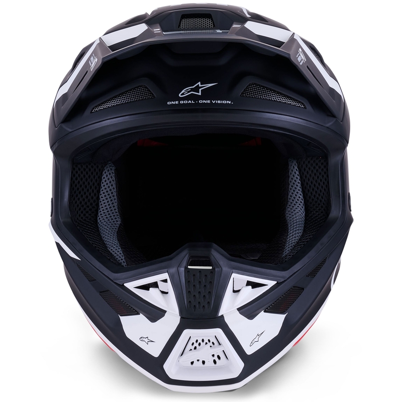 Alpinestars SM7 Dasher motocross kypärä mattamusta ja valkoinen