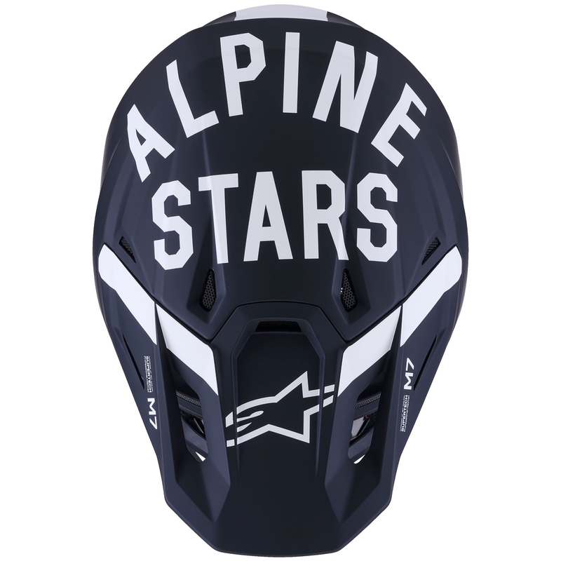 Alpinestars SM7 Dasher motocross kypärä mattamusta ja valkoinen