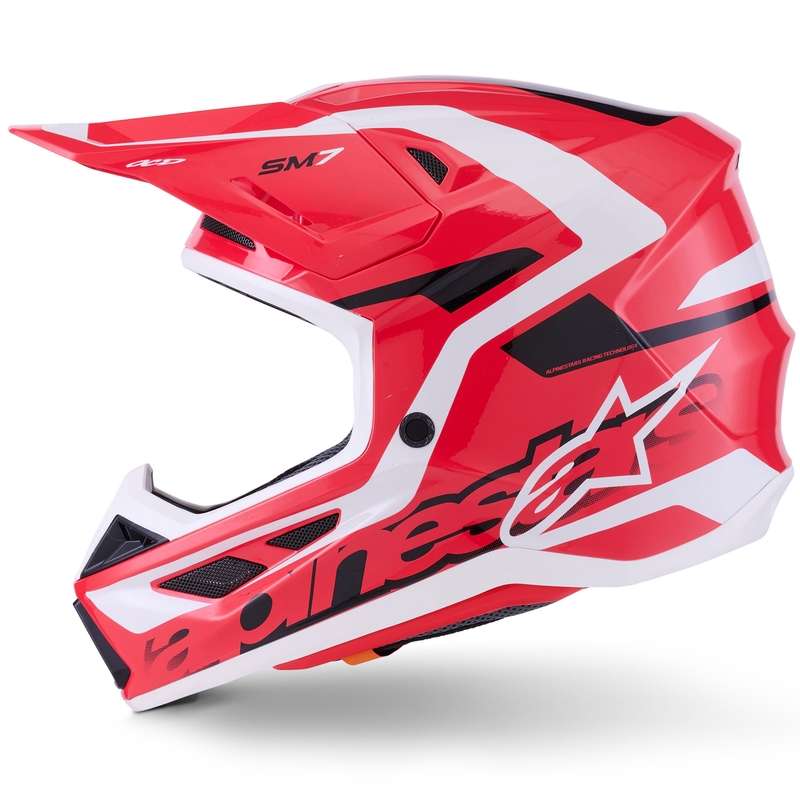 Alpinestars SM7 Deed motocross kypärä punainen-musta-valkoinen