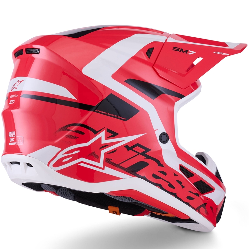 Alpinestars SM7 Deed motocross kypärä punainen-musta-valkoinen