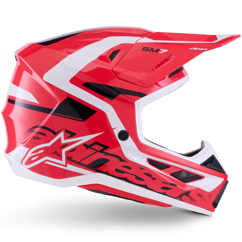 Alpinestars SM7 Deed motocross kypärä punainen-musta-valkoinen