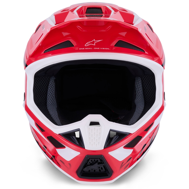 Alpinestars SM7 Deed motocross kypärä punainen-musta-valkoinen