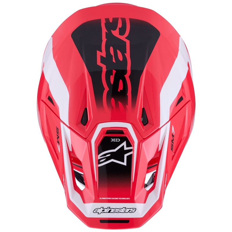 Alpinestars SM7 Deed motocross kypärä punainen-musta-valkoinen