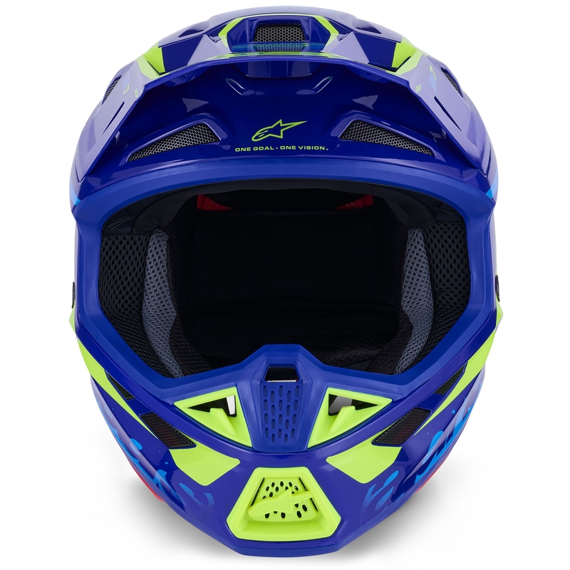 Alpinestars SM7 Deed Motocross kypärä sininen-fluo keltainen