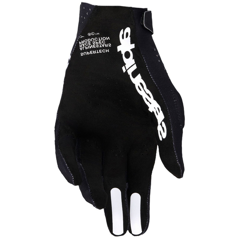 Alpinestars Supertech MX motocross hanskat mustavalkoiset