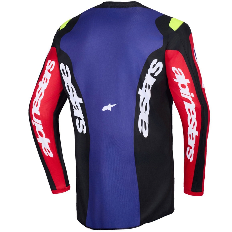 Alpinestars Fluid Grid motocross paita punainen-musta-violetti-keltainen