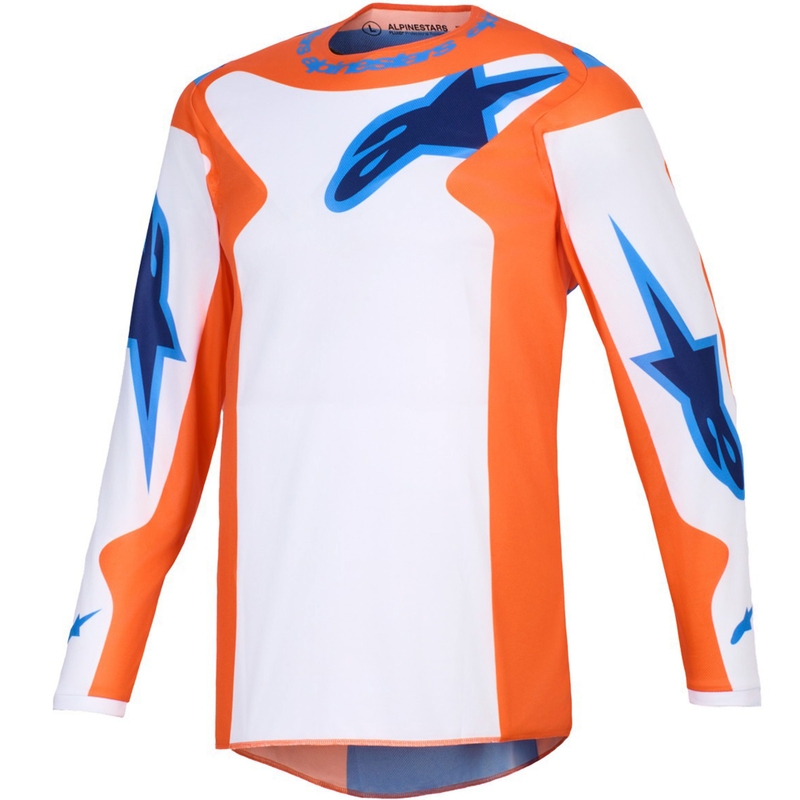 Alpinestars Fluid Grid motocross paita oranssi ja sininen