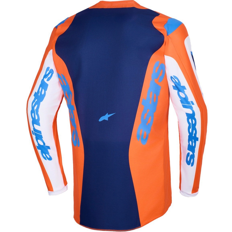Alpinestars Fluid Grid motocross paita oranssi ja sininen