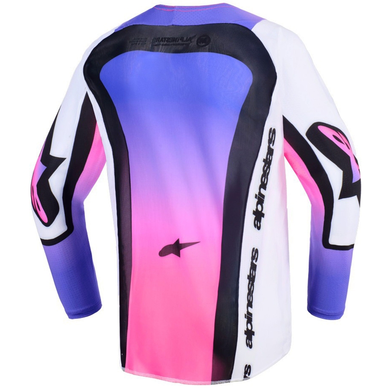 Alpinestars Supertech Vista Nuorten motocross paita valkoinen-violetti-musta