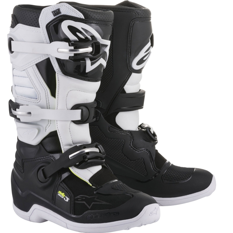 Alpinestars Stella Tech 3 Naisten motocrosskengät Musta ja valkoinen