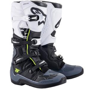 Alpinestars TECH 5 musta-harmaa-valkoinen-fluo keltainen moottoripyörä saappaat