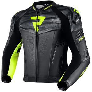 Rebelhorn Vandal Musta-Fluo Keltainen Nahka Moottoripyöräily takki alennusmyynti