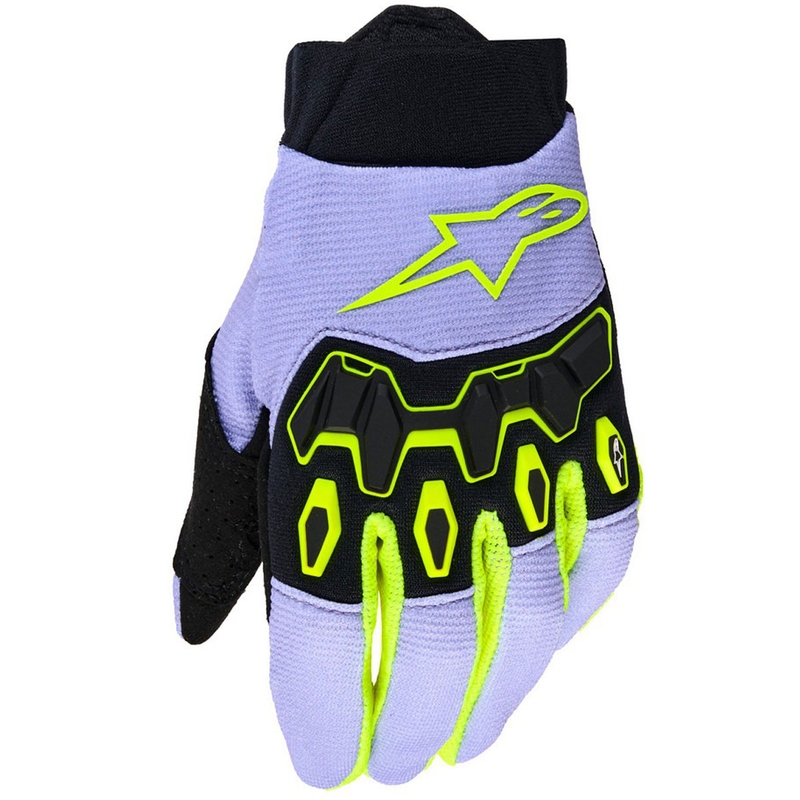 Alpinestars Full Bore V2 Nuorten/lasten motocross-hanskat violetti-fluokokeltainen