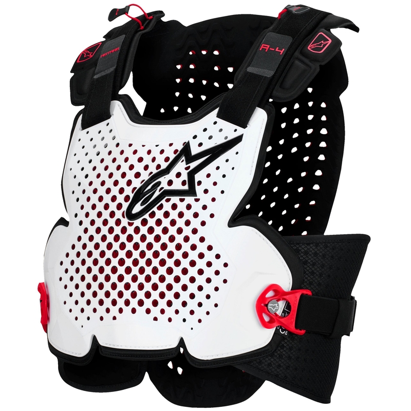 Alpinestars A-4 Plasma musta-puna-valkoinen rintasuojain