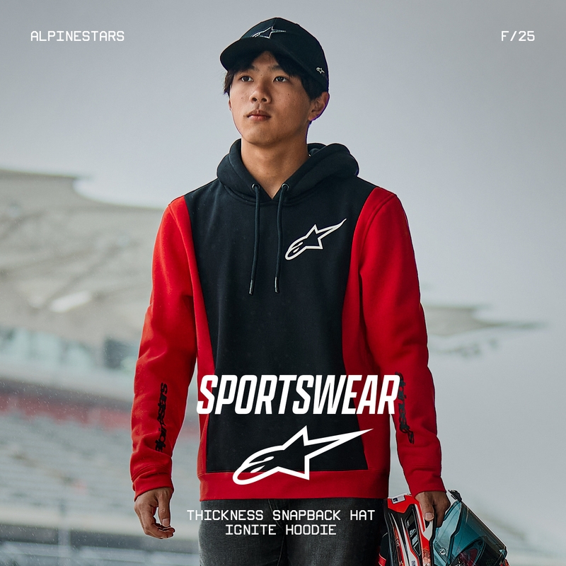 Alpinestars Ignite huppari musta ja punainen