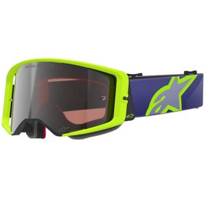 Alpinestars Supertech Vision Corp motocross-lasit violettikeltaiset, hopeanvärinen peililinssi