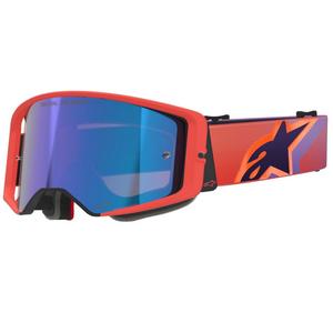 Alpinestars Supertech Vision Corp motocross lasit oranssi ja violetti peilattu sininen linssi