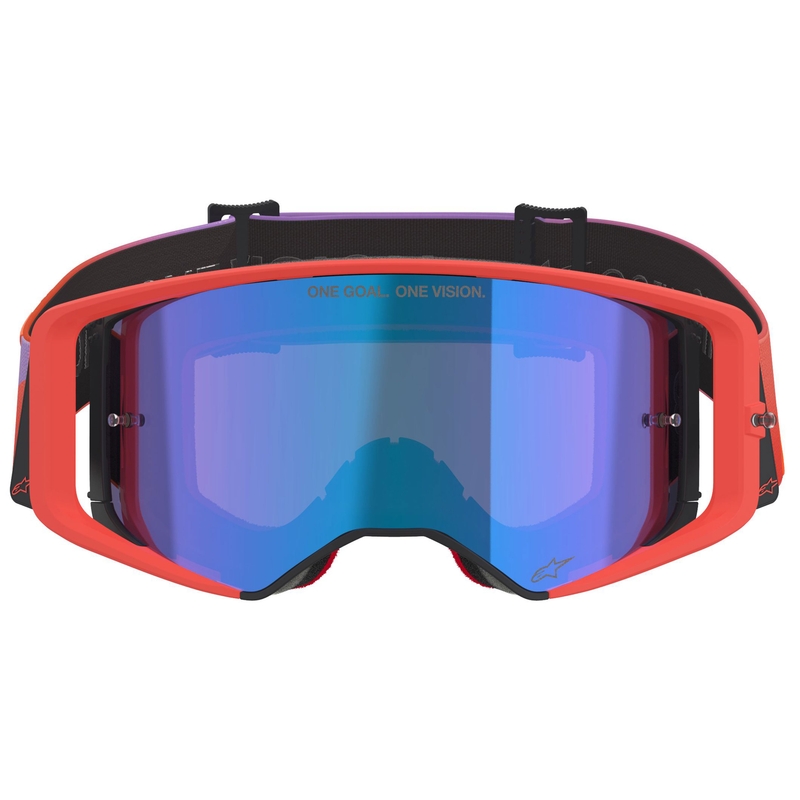 Alpinestars Supertech Vision Corp motocross lasit oranssi ja violetti peilattu sininen linssi