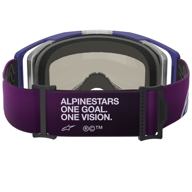 Alpinestars Vision 8 Corp motocross-lasit violetti-musta peilikuvioitu hopea linssi