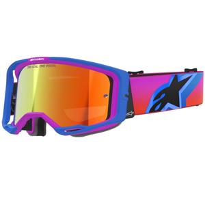 Alpinestars Vision 8 Corp motocross lasit sininen-violetti oranssi peilattu punainen linssi