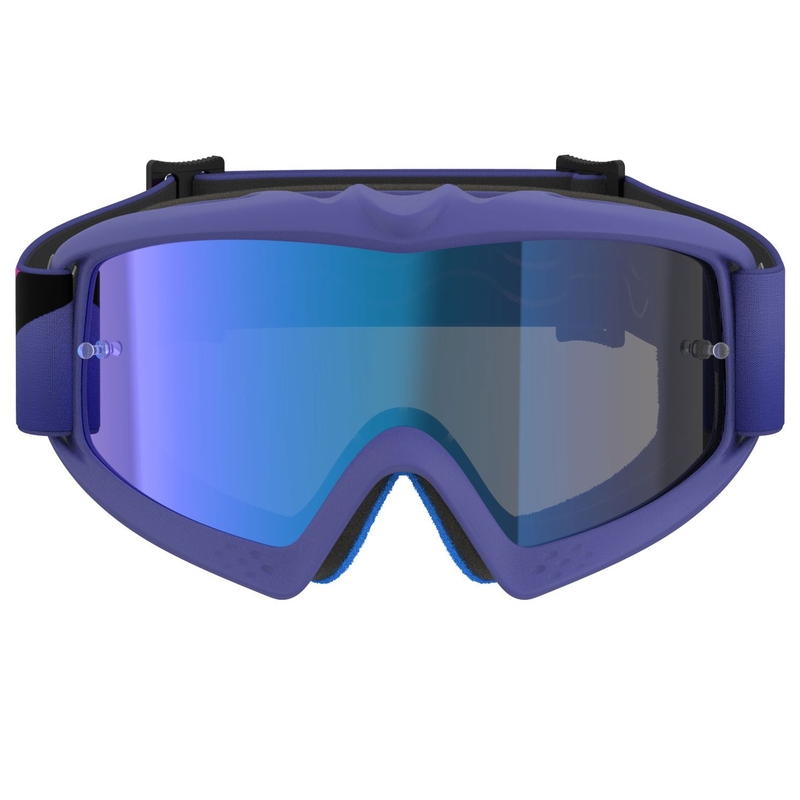 Alpinestars Vision Youth Corp lasten motocrosslasit violetti-fluoripinkki, peilattu sininen linssi