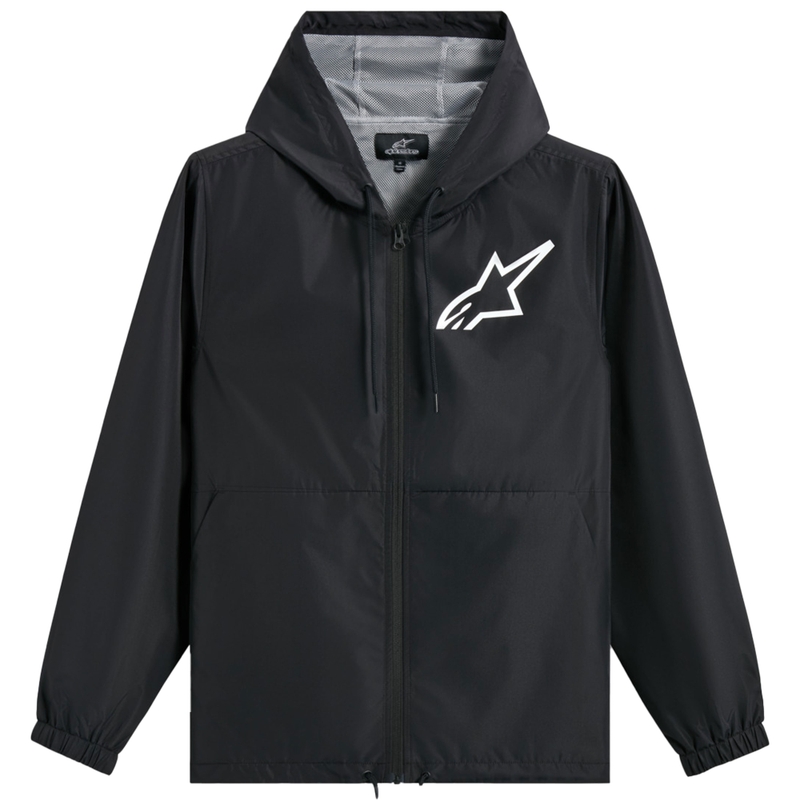 Alpinestars Speeder Chromium tuulitakki musta ja valkoinen