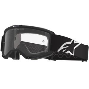 Alpinestars Vision OTG motocross lasit mustavalkoiset kirkkaalla linssillä