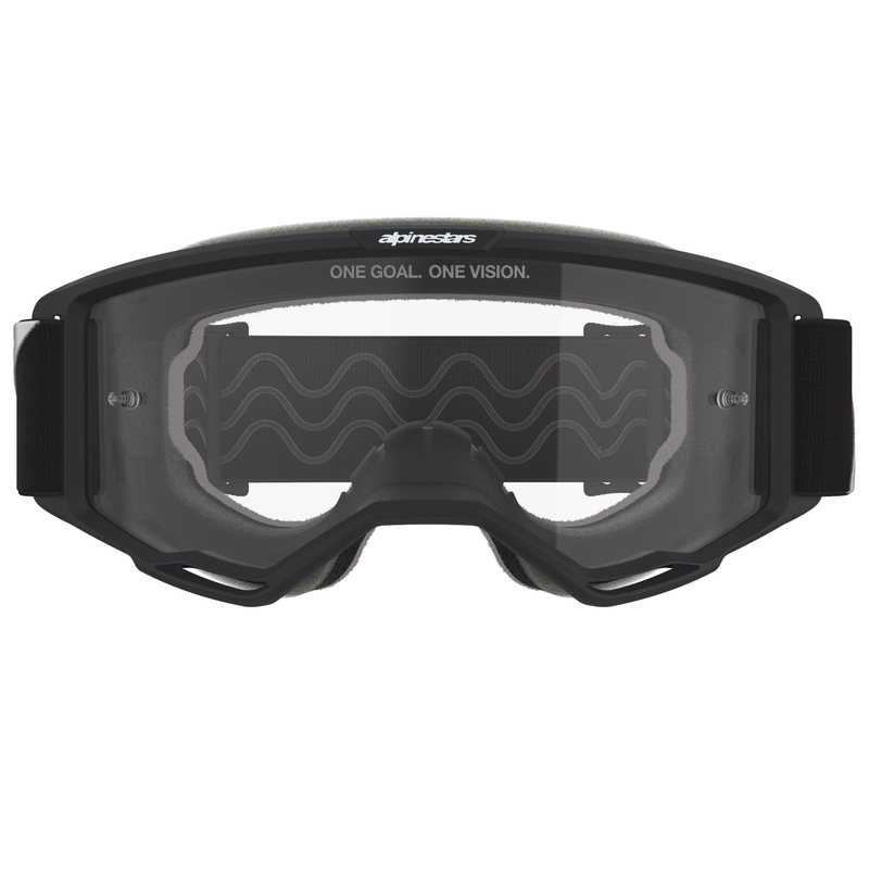 Alpinestars Vision OTG motocross lasit mustavalkoiset kirkkaalla linssillä