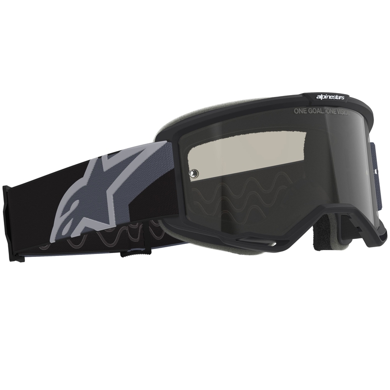 Alpinestars Vision Sand motocrosslasit mustanharmaat, tumman savulinssi