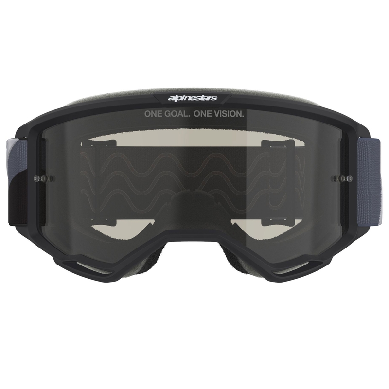 Alpinestars Vision Sand motocrosslasit mustanharmaat, tumman savulinssi
