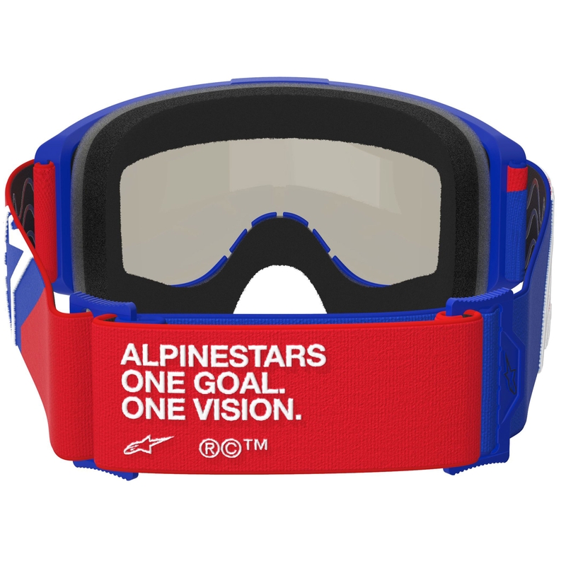 Alpinestars Vision Sand motocrosslasit sinipunavalkoiset, tumman savulinssi