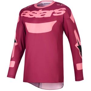 Alpinestars Racer Riway motocross paita tummanpunainen ja korallipunainen