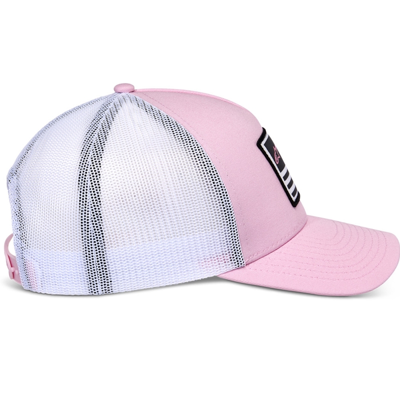 Alpinestars Flag Snap Hat vaaleanpunainen ja valkoinen