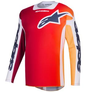 Alpinestars Racer Portl punainen-oranssi-vaaleanharmaa motocross-paita