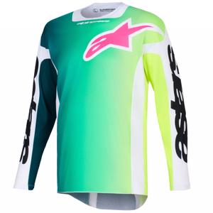 Alpinestars Racer Portl motocross paita vihreä-valko-musta