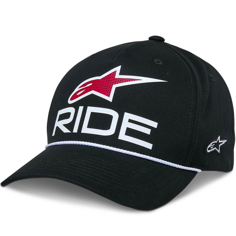 Alpinestars Ride Comp Snapback lippis musta, valkoinen ja punainen