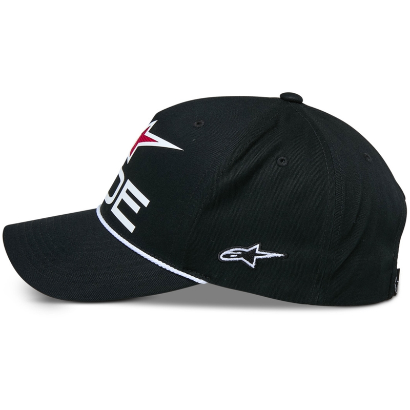 Alpinestars Ride Comp Snapback lippis musta, valkoinen ja punainen