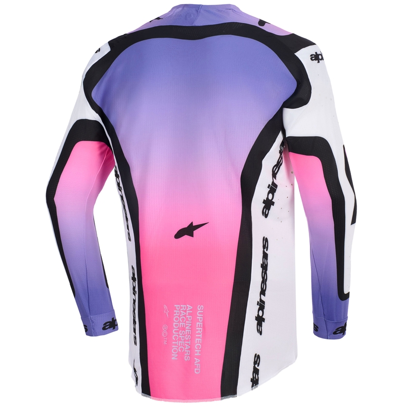 Alpinestars Supertech Pro AFD Vista motocross paita valkoinen-violetti-musta