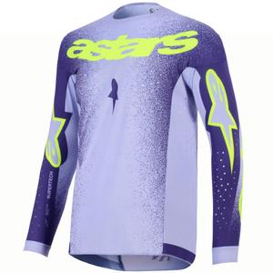 Alpinestars Supertech Scenz motocross trikoo violetti-keltainen fluo-keltainen