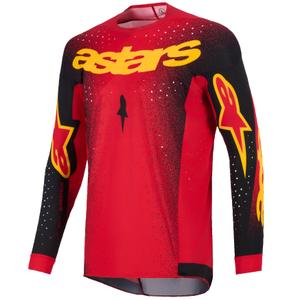 Alpinestars Supertech Scenz Motocross Jersey punainen, musta ja keltainen