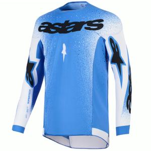 Alpinestars Supertech Scenz Motocross Jersey sininen ja valkoinen