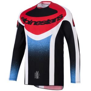 Alpinestars Techstar Knif motocross paita musta-valkoinen-sininen-punainen