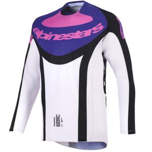 Alpinestars Techstar Knif motocross paita musta-vaaleanharmaa-violetti