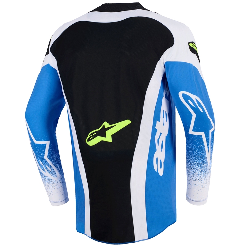 Alpinestars Techstar Knif Sininen-Musta-Fluo Yellow Motocross-paita