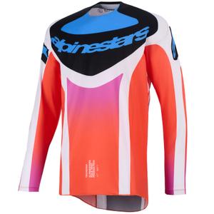 Alpinestars Techstar Knif motocross trikoo vaaleanharmaa-fluo oranssi-musta