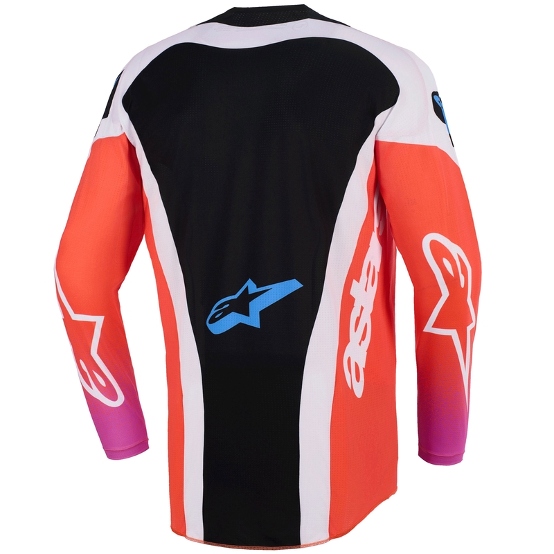Alpinestars Techstar Knif motocross trikoo vaaleanharmaa-fluo oranssi-musta