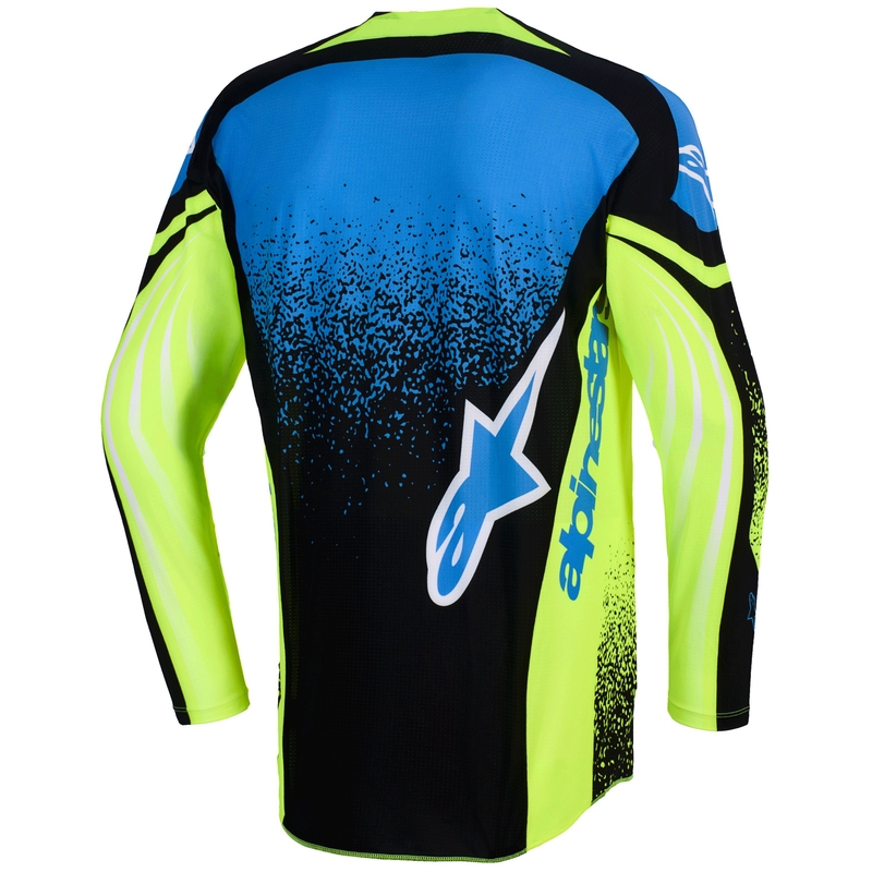 Alpinestars Techstar Nomur motocross trikoo tummansininen-fluokokeltainen-sininen