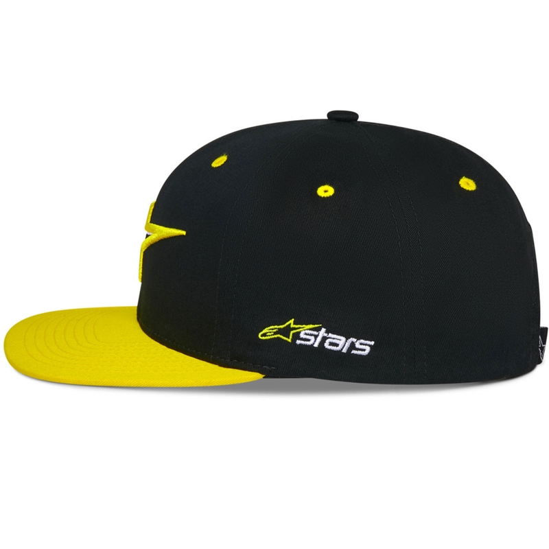 Alpinestars Thickness Snapback lippis musta-fluo keltainen