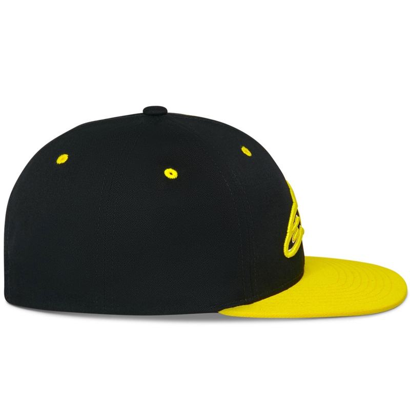 Alpinestars Thickness Snapback lippis musta-fluo keltainen