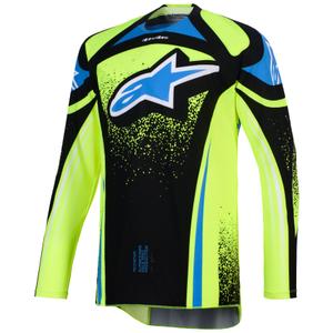 Alpinestars Techstar Nomur motocross trikoo tummansininen-fluokokeltainen-sininen